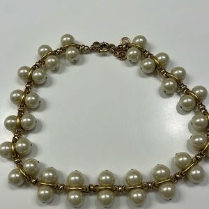 J crew 18-20" pearl/gold statement necklace